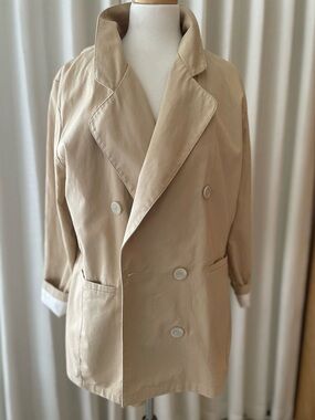 BOHEME double breasted, oversized cotton blazer/jacket size large